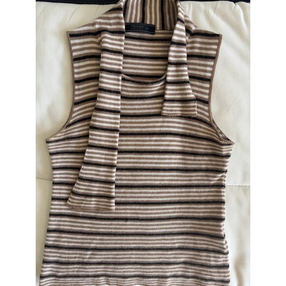 Prada Knit Sleeveless Striped Tank Top (Made in Italy, Size 38) - Picture 4 of 8